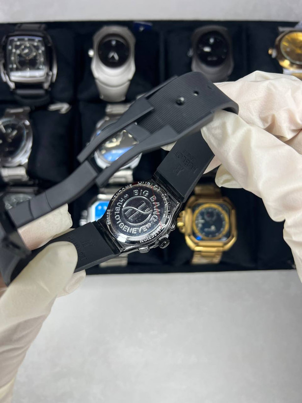 ساعت زنانہ هابلوت بند رابر طرح سه موتوره 💎HUBLOT