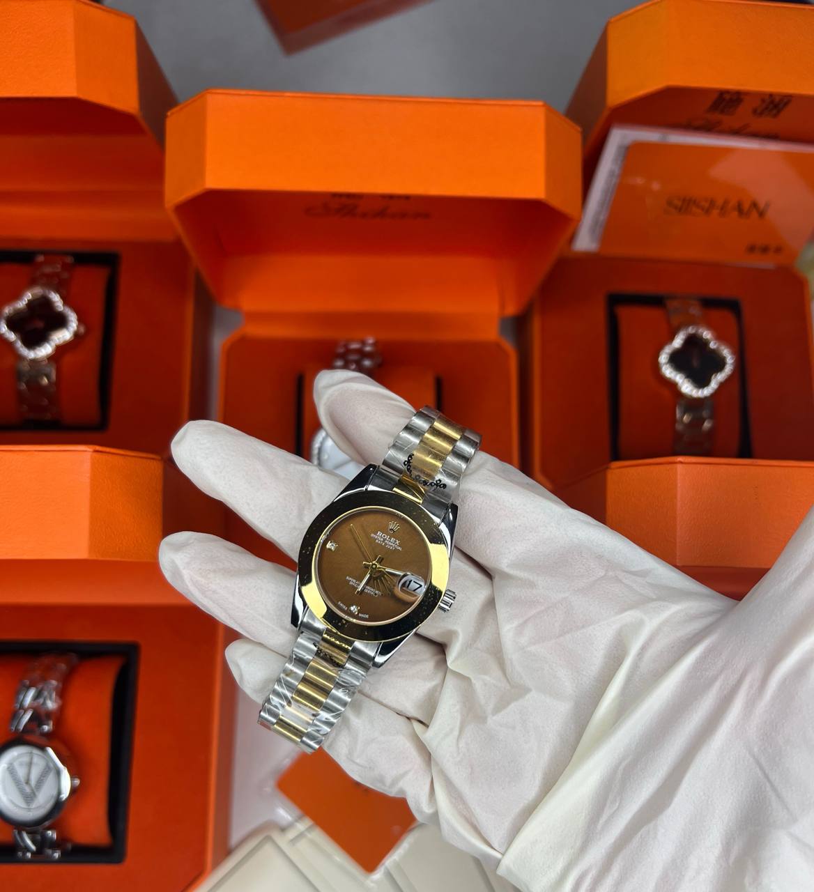 ساعت زنانه بند استیل رنگ ثابت مارک رولکس