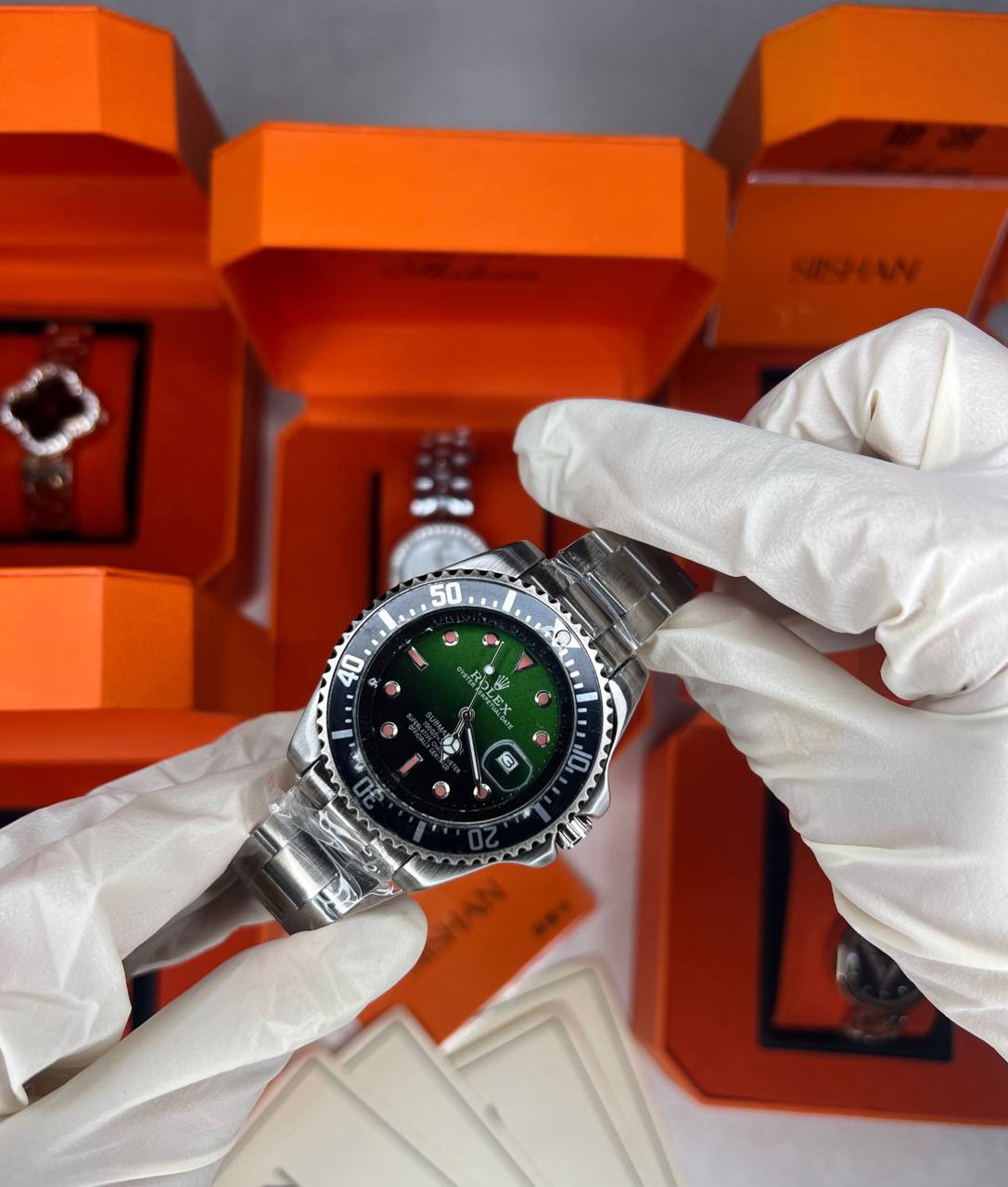 ساعت مردانه بند استیل رنگ ثابت بزل چرخان مارک رولکس