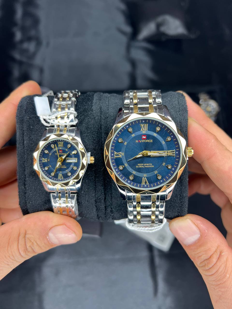 ساعت شرکتی زنانہ ومردانه موتور ژاپن نایفورس مدل NF9706