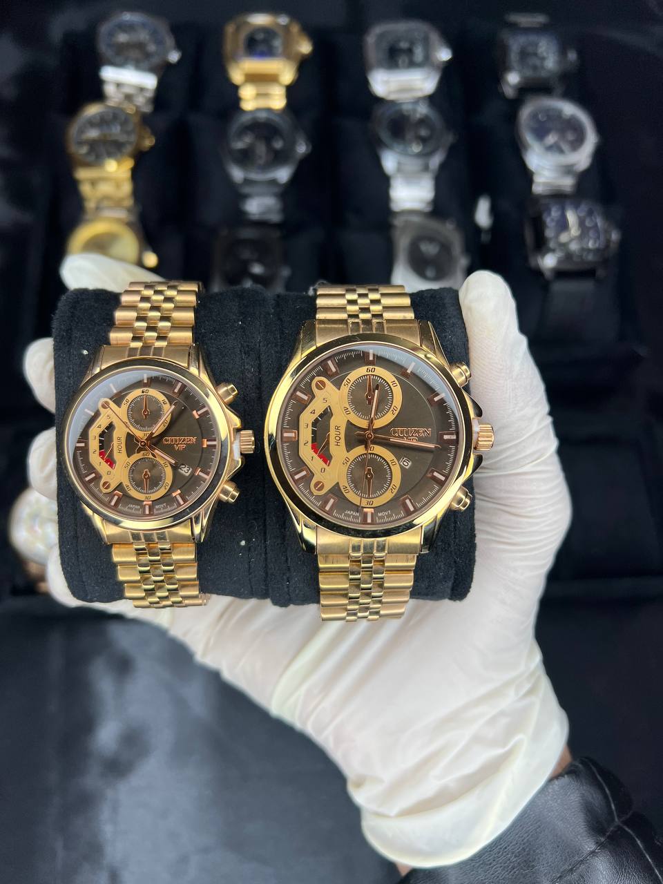 ست ساعت زنانه مردانه موتور ژاپن مارک سیتیزن