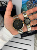 ست ساعت زنانه مردانه اورجینال صفحه گرد برند معروف المانی داویکس ⌚️Dovix luxury original Model: DVL24039.7s