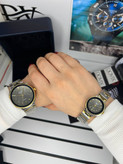 ست ساعت زنانه مردانه اورجینال صفحه گرد برند معروف المانی داویکس ⌚️Dovix luxury original Model: DVL24039.7s