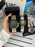 ست ساعت زنانه مردانه اورجینال صفحه گرد برند معروف المانی داویکس ⌚️Dovix luxury original Model: DVL24039.7s