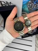 ست ساعت زنانه مردانه اورجینال صفحه گرد برند معروف المانی داویکس ⌚️Dovix luxury original Model: DVL24039.7s