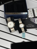 ست ساعت زنانه مردانه اورجینال صفحه گرد برند معروف المانی داویکس ⌚️Dovix luxury original Model: DVL24039.7s