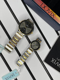 ست ساعت زنانه مردانه اورجینال صفحه گرد برند معروف المانی داویکس ⌚️Dovix luxury original Model: DVL24039.7s