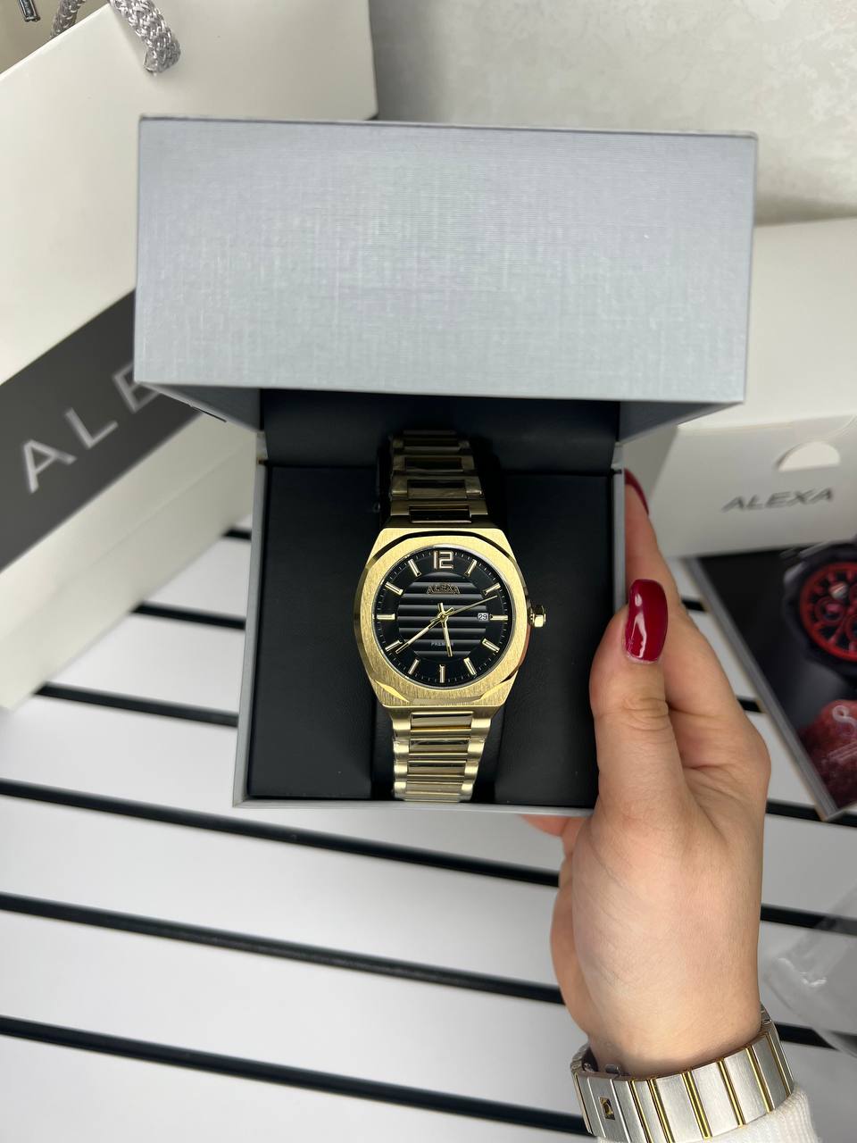 ساعت اورجینال مردانه موتور ژاپن برند الکسا مدلAlexa 0088 ⌚️Alexa. original