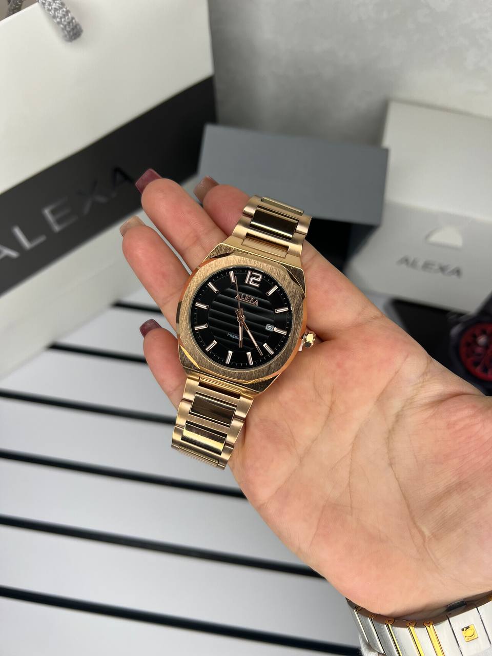 ساعت اورجینال مردانه موتور ژاپن برند الکسا مدلAlexa 0088 ⌚️Alexa. original