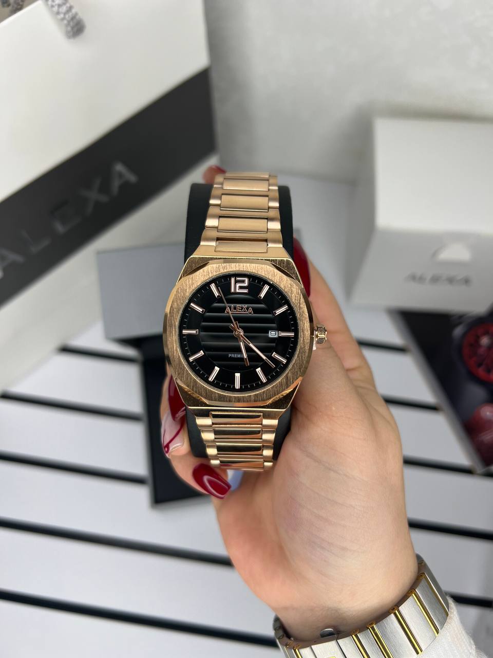 ساعت اورجینال مردانه موتور ژاپن برند الکسا مدلAlexa 0088 ⌚️Alexa. original