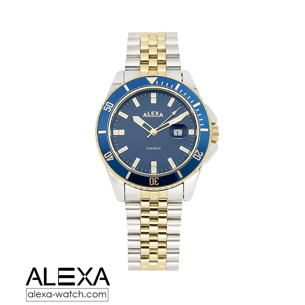 ساعت اورجینال مردانه موتورژاپن طرح رولکس ساب مارین برند الکسا مدل Alexa premier 0058 💎Alexa premier