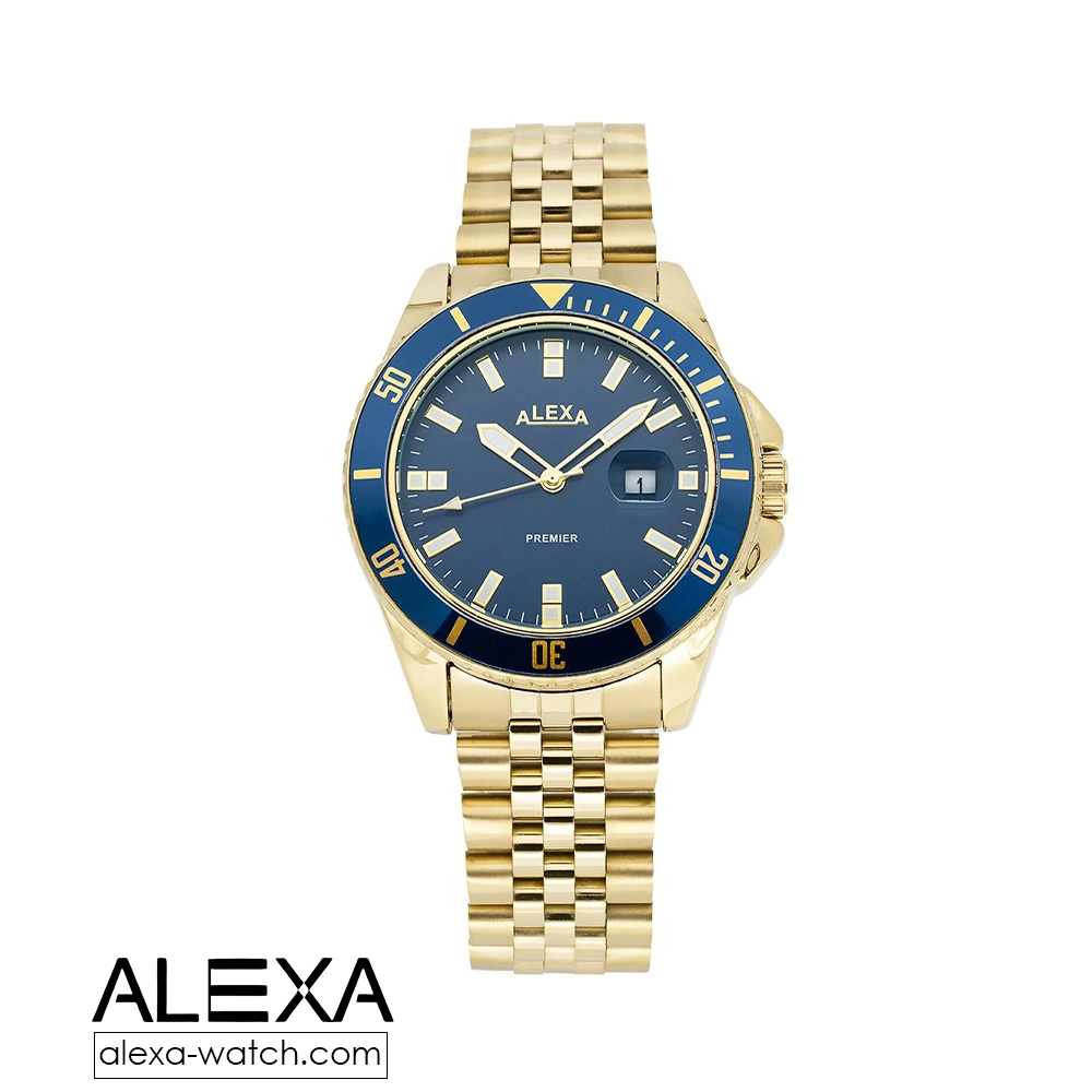 ساعت اورجینال مردانه موتورژاپن طرح رولکس ساب مارین برند الکسا مدل Alexa premier 0058 💎Alexa premier