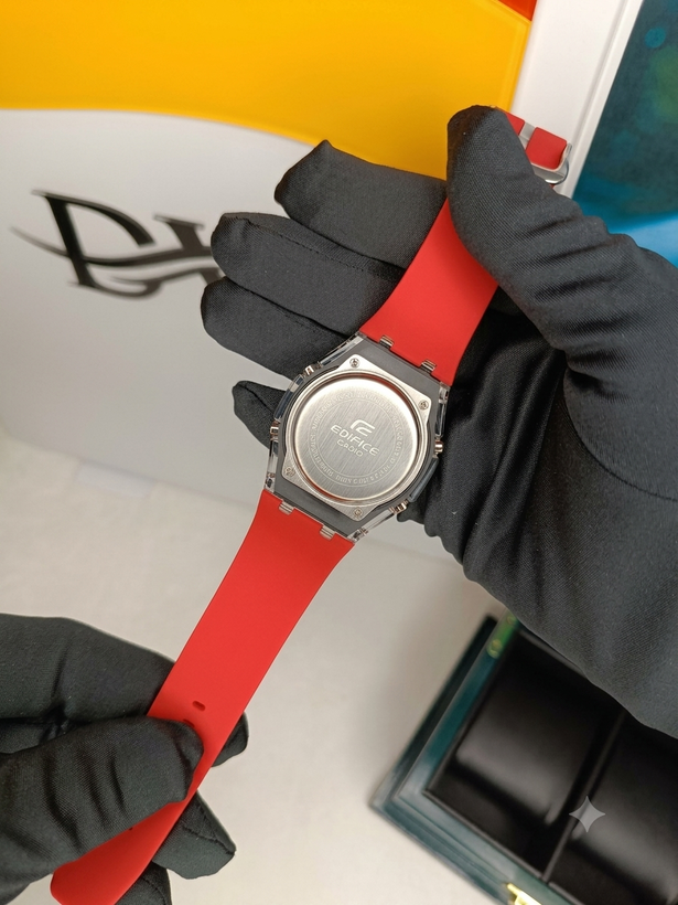 ساعت مچی اسپرت مردانه با قاب شفاف و بند سیلیکونی Casio G_shok