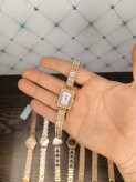 ساعت مچی زنانه بند دستبندی رنگ ثابت کیفیت خوب