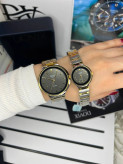 ست ساعت زنانه مردانه اورجینال صفحه گرد برند معروف المانی داویکس ⌚️Dovix luxury original Model: DVL24039.7s