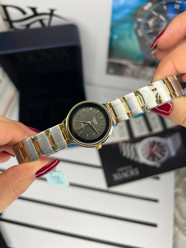 ست ساعت زنانه مردانه اورجینال صفحه گرد برند معروف المانی داویکس ⌚️Dovix luxury original Model: DVL24039.7s