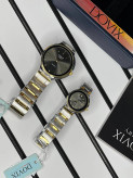 ست ساعت زنانه مردانه اورجینال صفحه گرد برند معروف المانی داویکس ⌚️Dovix luxury original Model: DVL24039.7s