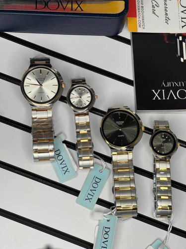 ست ساعت زنانه مردانه اورجینال صفحه گرد برند معروف المانی داویکس ⌚️Dovix luxury original Model: DVL24039.7s