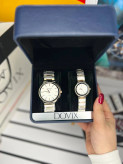 ست ساعت زنانه مردانه اورجینال صفحه گرد برند معروف المانی داویکس ⌚️Dovix luxury original Model: DVL24039.7s